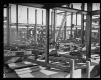 San Pedro Municipal Building under construction, San Pedro, 1928