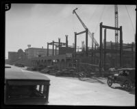 San Pedro Municipal Building under construction, San Pedro, 1928