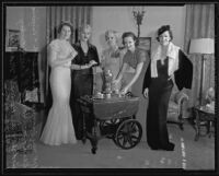 Members of the Women's Breakfast Bridge Club at the home of Exa Browning Link, Santa Monica, 1935