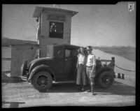 Ferry Nellie Jo, protecting Colorado River from construction of Parker Dam, near Parker (Arizona), 1934