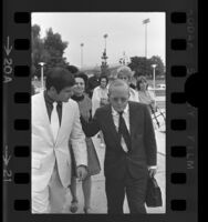 Author Truman Capote arriving at jail in Orange County, Calif., 1970