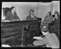 J. E. Chase, officer involved in police shooting case, Los Angeles, 1935