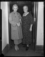 Burmah White, on trial for robbery and assault with a deadly weapon, with unidentified woman, Los Angeles, 1933