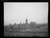 San Francisco City Hall and Hall of Records after earthquake and fire, San Francisco, 1906