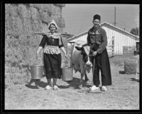 Anna Van Delft and Arthur Koopmans wear traditional Dutch clothing, Clearwater-Hynes, 1935