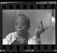 Writer James Baldwin, portrait, 1985