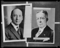 Howard S. Dudley (left) and W. W. Beckett, both members of the board of directors for Pacific Mutual Life Insurance, 1935 (copy photo)