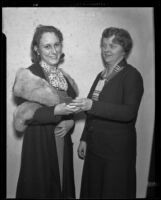 Two women at a Navy Ball, Los Angeles, 1934