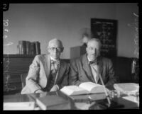 Los Angeles City Prosecutor Ernest J. Lickley and California State Athletic Commission member Seth Strelinger, 1927