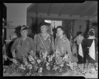 Bessie Carroll Higgins, Nelle Beedy Calfee, and Mrs. George M. Adams, of the United Daughters of the Confederacy, 1936