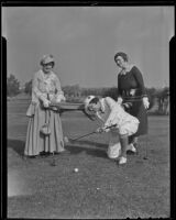 Mmes. P. S. Noon, H. P. George and J. L. Martin in hi-jinks attire at the Brentwood Country Club, Los Angeles, 1935