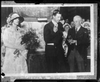 Crown Prince Gustav Adolf and Crown Princess Louise of Sweden at the Shrine Auditorium, Los Angeles, 1926