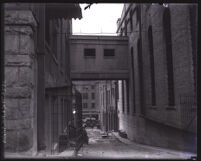 Bridge of Sighs, passageway between the jail and Hall of Justice, Los Angeles, 1921