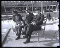 British author Arthur Conan Doyle with his wife Jean Doyle, Los Angeles, circa 1923