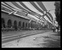 People gather to celebrate at the San Fernando Rey de España Mission, Los Angeles, 1922