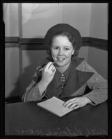 Vaudeville singer Ruth Veloise, Los Angeles, 1935