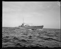 USS Narwhal submarine during the annual Navy Fleet Parade, Southern California, 1932