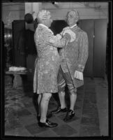 Lawyers Norman Bailie and Robert M. Clarke enacting roles as authors of the U.S. Constitution, Los Angeles, 1935