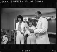 Tom Bradley and his family vote in the mayoral election