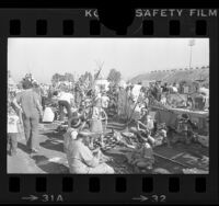 People in Indian garb at West Valley YMCA Pow-wow, Woodland Hills, Calif., 1976