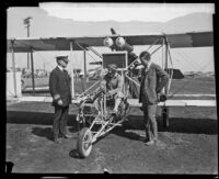 William A. Moffett, Al Wilson and Edward P. Warner at the opening of the National Air Races, Los Angeles, 1928