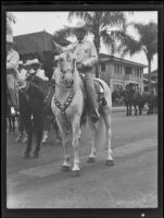 Buck Rogers on horseback in the Old Spanish Days Fiesta parade, Santa Barbara, 1935