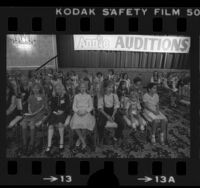 Group of girls at auditions for the motion picture "Annie" in Los Angeles, Calif., 1980