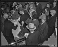 Los Angeles Times subscribers embarking on all-expense tour of Hoover Dam, March 1935