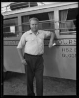 Reverend Enos Jansen after abandoning tour return plans, Los Angeles, 1933