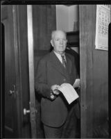 Los Angeles Police Department process server Charles W. Bissett, 1935