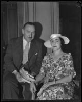 Mr. and Mrs. M. Emile Schreiber come to the United States, Los Angeles, 1934