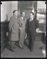 Louis Berman, Jacob Berman, and Carl Vianelli in a law office, Los Angeles, 1929-1930