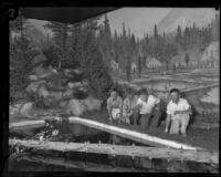 Children explore a diorama exhibition at the Pacific Southwest Exposition, Long Beach, 1928