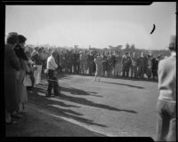 Unidentified golfer at the Los Angeles Open, 1933