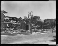 Jefferson Junior High School destroyed by an earthquake, Long Beach, 1933