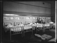 Children sleeping in dormitory after the failure of the Saint Francis Dam an flood that followed, Santa Clara River Valley (Calif.), 1928