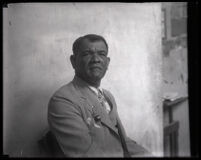 Portrait of David K. Richards, head of Hilo airport, during a tour of America, Los Angeles, 1929