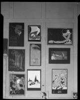 Art work in an Otis Art Institute student exhibition, Los Angeles, 1921