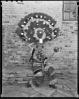 Patricia Huddleson shows Mexican fashions, Los Angeles, circa 1935