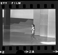 Male streaker running across stage at the 47th annual Academy Awards in Los Angeles, Calif., 1974