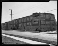 School (?) building damaged by the Long Beach earthquake, Southern California, 1933