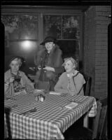 Ebba Rankin, Mrs. Lawrence Grant, and Eleanor Floercky of the Writers' Club, Hollywood, 1936