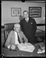 Frank Bryson, Public Administrator of Los Angeles County and Ben H. Brown, senior investigator, Los Angeles, 1934