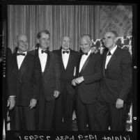 Henry A. Ogen, Leigh Wade, Donald Douglas Sr. and Erik H. Nelson at a Los Angeles Explorers Club event, 1964