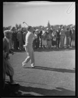 Unidentified golfer at the Los Angeles Open, 1933