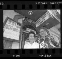 Esther and George Wong, proprietors of Chinatown's Madame Wong's in Los Angeles, Calif., 1979