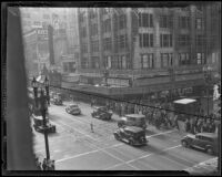 Owl Drug Store opens remodeled store after fire, Los Angeles, December 7, 1935