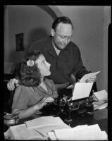 St. Louis Browns' manager Fred Haney with his daughter Patsy, Los Angeles, 1938