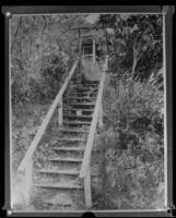 Stairs leading to J. Belton Kennedy's summer cottage (copy), Los Angeles, ca. 1921