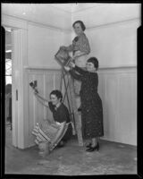 Mrs. E. Leith Chase, Betty Ferris, Mrs. F. J. Barnes of the Friday Morning Club, Los Angeles, 1938